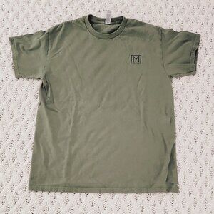 Gildan Milway Army Green Cotton T-Shirt- Size M
